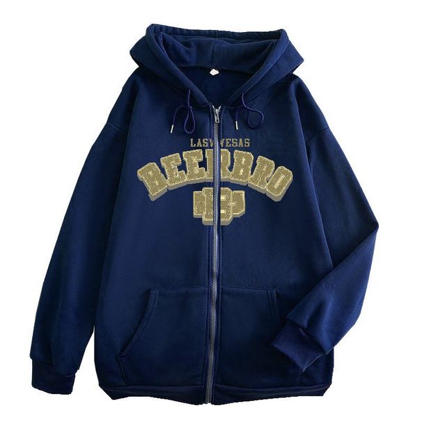 2022 New Zipper Hoodie Letter Youth Hooded Sweatshirt Unisex Jacket Top_viptrois.com