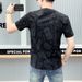 Trendy Brand Cartoon Printed Short-sleeved T-shirt Men's 2024 Summer New Slim-fit Half-sleeved Ruffian Mercerized Cotton Slim-fit Shirt T-sleeves_viptrois.com