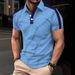 American European New Fashion 2025 Summer Men's Casual Trendy Turn-down Collar Short Sleeve Dot T-shirts Male Polo Shirts Tops_viptrois.com