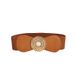 Round buckle chain elastic elastic waist wrap female outer suit dress pearl disc black vintage belt_viptrois.com