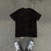 Men's Clothing New Cross Border Men's Summer Street Style Angel Print Black Short Sleeved T Shirt_viptrois.com