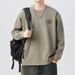 Advanced American Style Light Mature Simple Long Sleeved T-Shirt For Men In Spring And Autumn, Loose Round Neck, Inner_viptrois.com