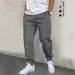 Men's Clothing Casual Jogger Pants - 220g Lightweight, Loose Fit, Drawstring Waist, Elastic Cuff, Pure Color Polyester Trousers For Everyday Wear_viptrois.com