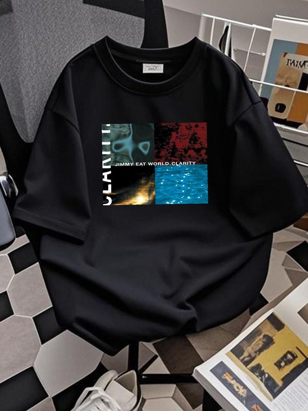 JIMMY EAT WORLD T SHIRT Clarity Vinyl Cd Cover SMALL MEDIUM LARGE XL Unisex Casual Top For Everyday Wear Summer Stylish Slightly Designer Clothes_viptrois.com