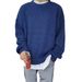 Fall/Winter Solid Color Interior Men's Bottom Knitted Sweater Trendy Casual Top Round Neck Loose Versatile Thread_viptrois.com