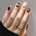 Christmas New Year Wearable Nail Sticker Red Rhomboid Dressing Nail False Nail Removable Nail Sticker_viptrois.com