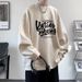 Printed Hoodie Men's New Round Neck Loose Top Chic Trend_viptrois.com