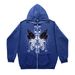 Gothic Couple Butterfly Skull Harajuku Large Size Zipper Dark Style Sweatshirt Women's Hoodie_viptrois.com