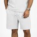 Men's Clothing Summer Men's Casual Solid Color Jacquard Shorts With Drawstring For Formal & Casual Loose Fit Mid Length_viptrois.com