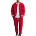 Men's Casual Sports Baseball Jacket Suit Paris Letter Print Jacket Suit_viptrois.com