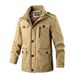 Men’s Oversized Workwear Jacket – Lightweight Cotton Utility Coat (Khaki/Army Green/Black, L-6XL, Pre-Shrunk, Relaxed Fit, Casual & Streetwear)_viptrois.com