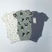 Baby Short Sleeved Jumpsuit Cotton Triangle Bodysuit Cute Crawling Clothes 3 Piece Set European And American Style Newborn Elastic Slim Fit_viptrois.com