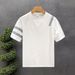 Men's Fashion Contrast Trim Short Sleeve T-Shirt - Lightweight Breathable Loose Fit Tee With Urban Style_viptrois.com