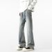 "Men's Smoky Gray Vintage Jeans – Oversized Wide-Leg Trousers (90s Streetwear, High-Waisted Drop-Crotch, Ultra-Drape Silhouette)"_viptrois.com