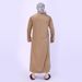 New Muslim Robe Standing Collar Solid Color Arab Long Style Ethnic Men's Clothing_viptrois.com