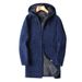 Pure Knitted Cardigan Autumn Winter Top Mid-Length Coat Fleece Lined Thickened Korean Style Trendy Outerwear Men's Casual_viptrois.com