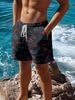 Unbeatable Quality Unbeatable Quality Beach Vacation Sports Basketball Versatile With Geometric Fragments Men's Casual Flower Shorts_viptrois.com