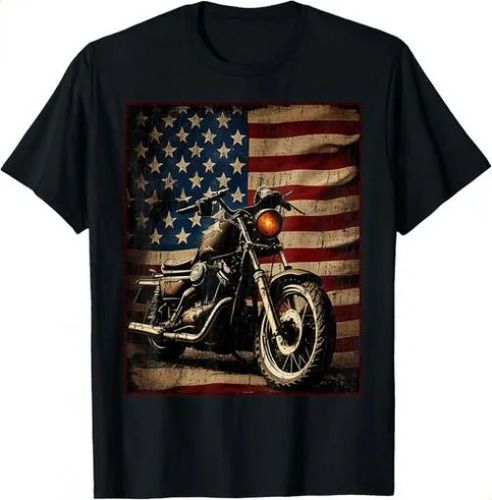 T-shirtt-shirtmotorcycle Usa Flag Retro Biker Gift Unisex_viptrois.com