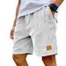 Men's Clothing New Retro Embroidered Logo Corduroy Fashion Lace Up Casual Shorts_viptrois.com