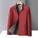 CT Live Broadcast Middle-aged Men's Reversible Stand Collar Jacket Spring New Style Young Business Solid Color Coat_viptrois.com