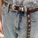 Y2K Punk Style Leather Rivet Belt Niche Design Sense Chain Personality Simple Fashion Versatile Waist Accessory_viptrois.com
