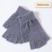Pulse 100% Pure Wool Half-Finger For Women, New Autumn And Winter Style, Fingerless Men's Gloves, Student Knitted Warm Gloves_viptrois.com
