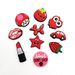 Red Series Cute Cartoon Shoes Flower Decoration Buckle Soft Glue DIY Fun Garden Shoe Accessories_viptrois.com
