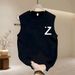 2024 New Summer American Cotton Crew Neck Sleeveless Vest Men's And Women's Loose Casual Versatile Letters_viptrois.com