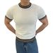 Men's Stylish Color Block Short Sleeve T-Shirt - Breathable Knit Fabric, Trendy Summer Casual Top_viptrois.com
