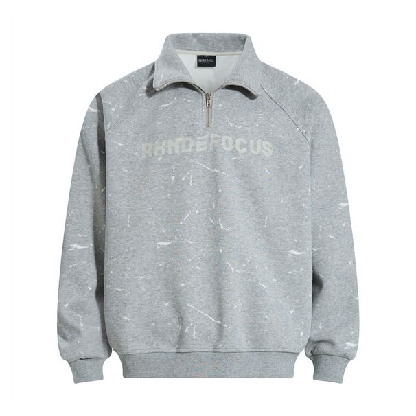 Ink Splash Tie-Dye Turn-Down Pullover Sweatshirt For Men Spring And Autumn Trendy Niche Sports Shirt Half-Zip Stand_viptrois.com