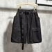 Men's Clothing Retro Workwear Shorts Summer High Street Fashion Brand With Large Pockets Embroidered Loose Casual Shorts_viptrois.com