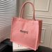 Women's Bags High School Students' One Shoulder Tote Bag Female New Fashion All Match Large Capacity Portable Canvas Commuter Bag_viptrois.com
