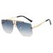 Frameless cut edge polygonal 2024 new fashionable trendy men's sunglasses irregular_viptrois.com