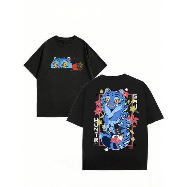 Camiseta Unisex Derpy Tiger 2Sided - Hunters Comfort Colors Para Fans, Sudadera KPop Demon Hunters, Mercancía De_viptrois.com