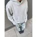 Men's Clothing Gray plus velvet thickened sweater hooded silhouette jacket deconstructed splicing solid color short hoodie for men and women_viptrois.com