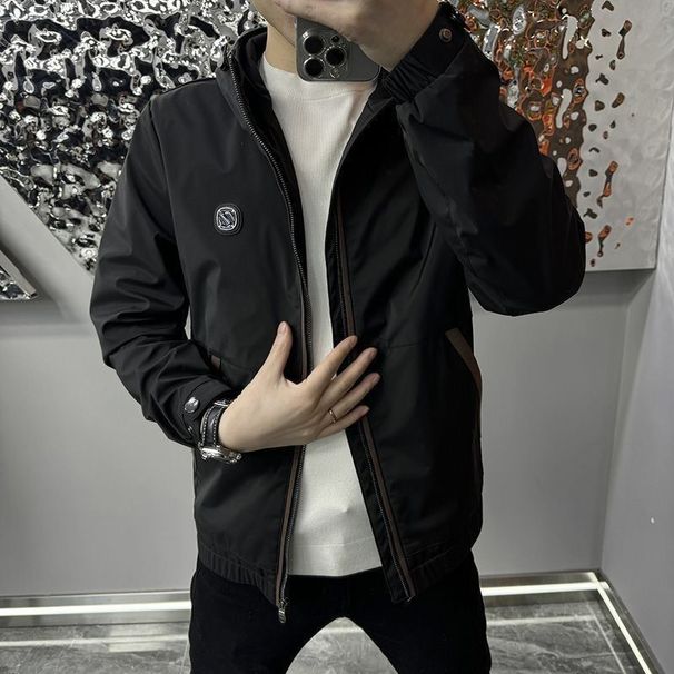 Social Youth High Street Sports Jacket Men's Trendy Embroidered Autumn Windbreaker Internet Celebrity American Style_viptrois.com