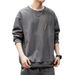 Pure Heavyweight Plus Size Crew Neck Sweatshirt Autumn Winter American Retro Style Raglan Long Sleeve Top Men's Base Shirt_viptrois.com