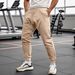 Men's Clothing Waffle Knit Jogger Pants - Breathable Loose Fit Casual Sweatpants With Drawstring Waist (White, Black, Khaki, Wine Red, Sky Blue)_viptrois.com
