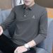 Pulse Men's Ice Silk T-Shirt For Spring And Autumn, Casual Polo Long Sleeve Thin Turn-Down Collar Trendy_viptrois.com