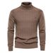 Man's Clothing Men's Turtleneck Sweater Solid Color Men's Sweater Business Casual Sweater For Men_viptrois.com
