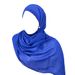 Women's Hijab multi color solid color scarf pearl zipper chiffon women's gauze scarf middle east long scarf_viptrois.com