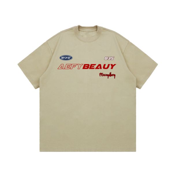 New Casual Letter Short Sleeves, Men's Loose Short Sleeves, American Small Neckline Trendy Top_viptrois.com