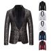 CT Men's Autumn Winter Jacquard Fashion Design Formal Lapel Suit Jacket XZ56_viptrois.com