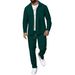 Men's Waffle-Knit Zip-Up Jacket Set – Slim-Fit Autumn Layering Piece With Notch Lapel & Functional Pockets (Black/Grey/Khaki/White/Olive/Burgundy)_viptrois.com