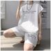 Men's Clothing Summer Waffle Trend New Large Size Men's Sportswear Suit Sleeveless Vest T Shirt Versatile Casual Two Piece Suit_viptrois.com