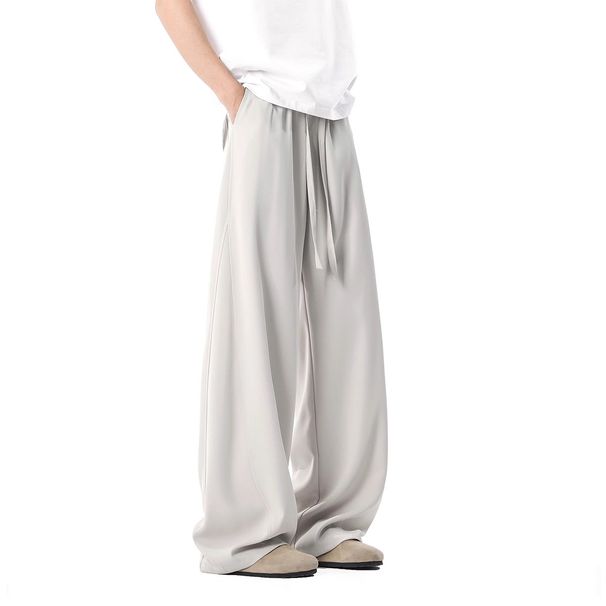 Men's Retro High Street Cargo Pants - Oversized Straight-Leg Joggers With Patchwork Design, Streetwear Essentials For Casual & Urban Style_viptrois.com
