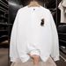 Men's Clothing Autumn Sweatshirt Slim Casual Round Neck Plus Velvet Pullover Long Sleeve Jacket Top_viptrois.com