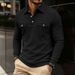 Men's Long Sleeve Shirt – Multi-Pocket Casual Pullover With Collar (S-XXXL, Navy/Black/Army Green/Denim Blue/Light Grey/Dark Grey)_viptrois.com
