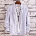 Men's Striped Long Sleeve Shirt – Stylish Printed Casual Shirt For Nightlife, Barbers & Trendy Youth_viptrois.com