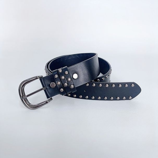Retro Punk Style Belt Women's Personality Design Rivet Decorative Belt Versatile Skirt Jeans Belt_viptrois.com